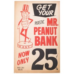Mr. Peanut Bank Sign, circa 1950