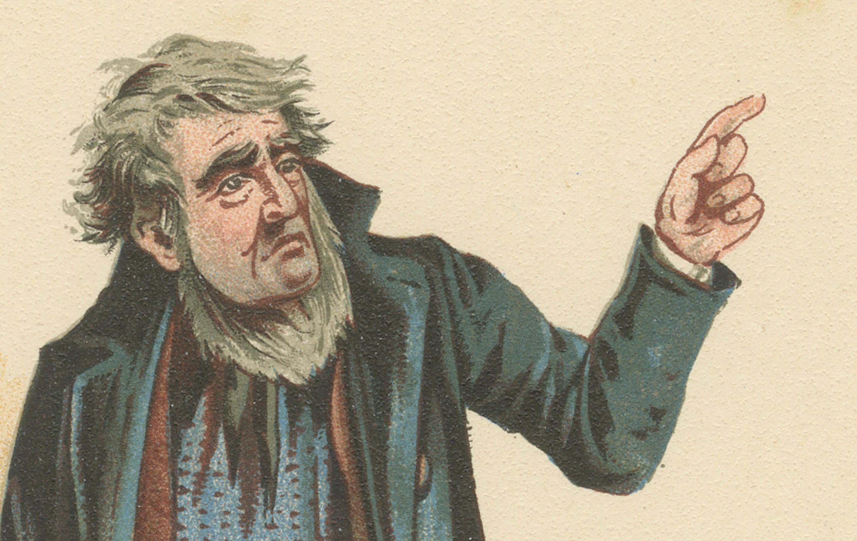 Mr. Peggotty aus David Copperfield - Kyd Charakterdruck nach Dickens, ca. 1889 im Zustand „Gut“ im Angebot in Langweer, NL