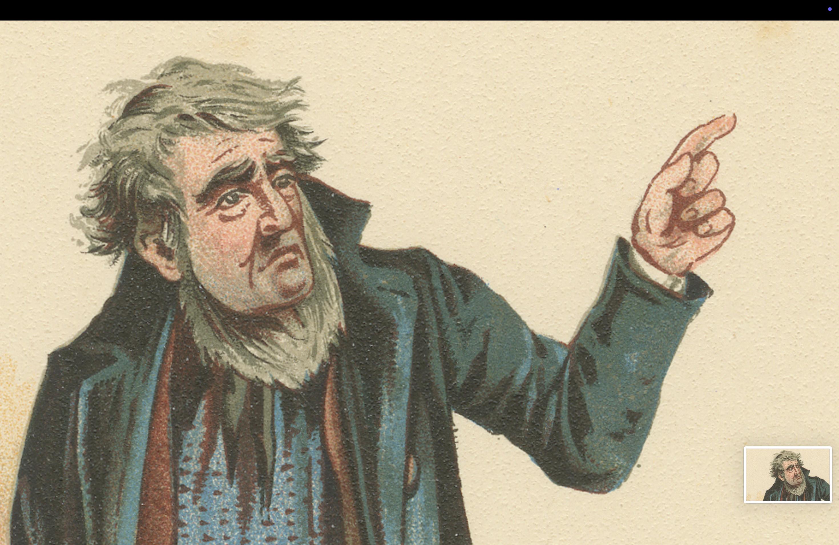 Mr. Peggotty aus David Copperfield - Kyd Charakterdruck nach Dickens, ca. 1889 (Papier) im Angebot