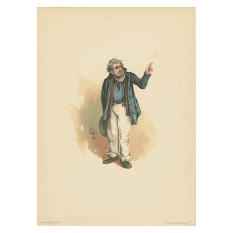 Mr Peggotty from David Copperfield – Kyd Character Print after Dickens, ca. 1889