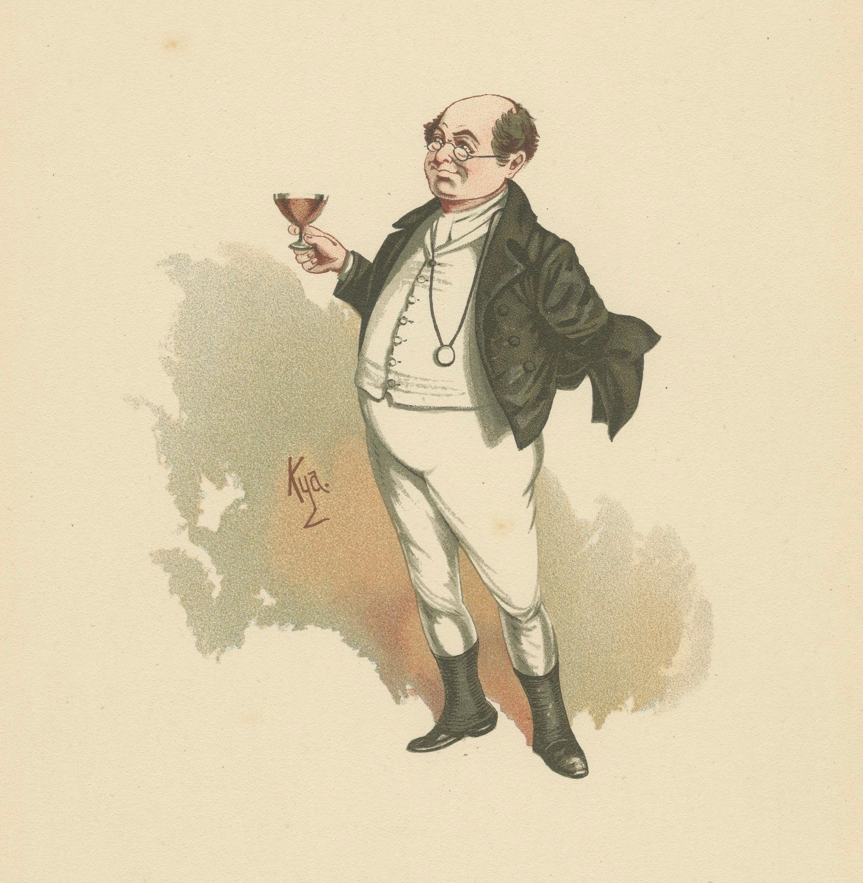 Mr. Pickwick aus den Pickwick Papers - Kyd-Figurendruck nach Dickens, ca. 1889 (Papier) im Angebot