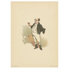 Mr Pickwick da Pickwick Papers - Stampa del personaggio di Kyd dopo Dickens, 1889 ca.