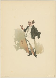 Mr. Pickwick aus den Pickwick Papers - Kyd-Figurendruck nach Dickens, ca. 1889