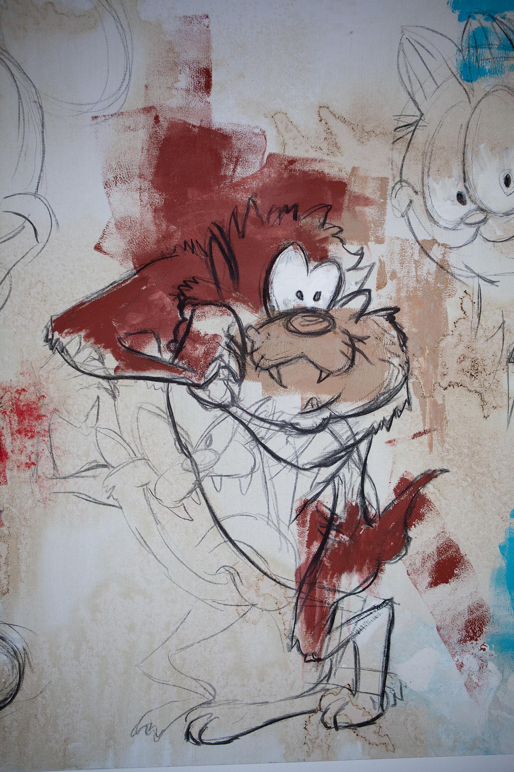 Beyond of Disney - Painting Mickey, Taz and Garfield - Mr. Pinkbrush 2