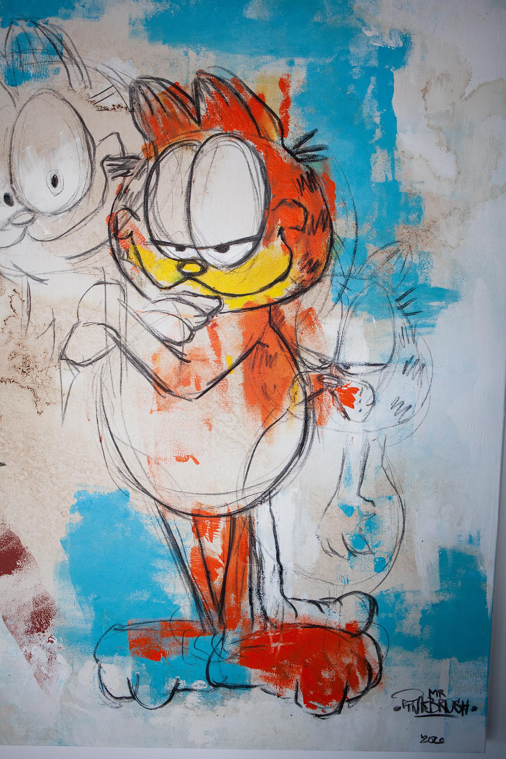 Beyond of Disney - Painting Mickey, Taz and Garfield - Mr. Pinkbrush 3
