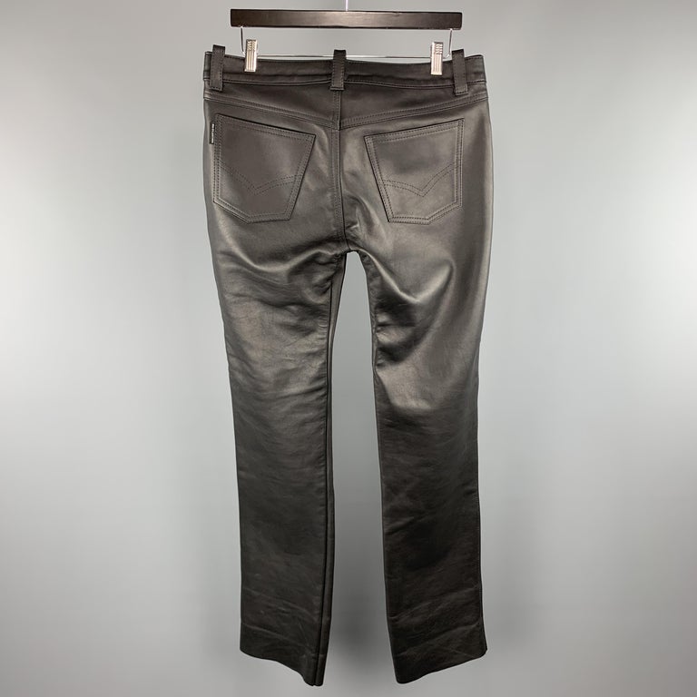 MR. S LEATHER Size 35 x 36 Black Leather Jean Cut Pants at 1stDibs | mr ...