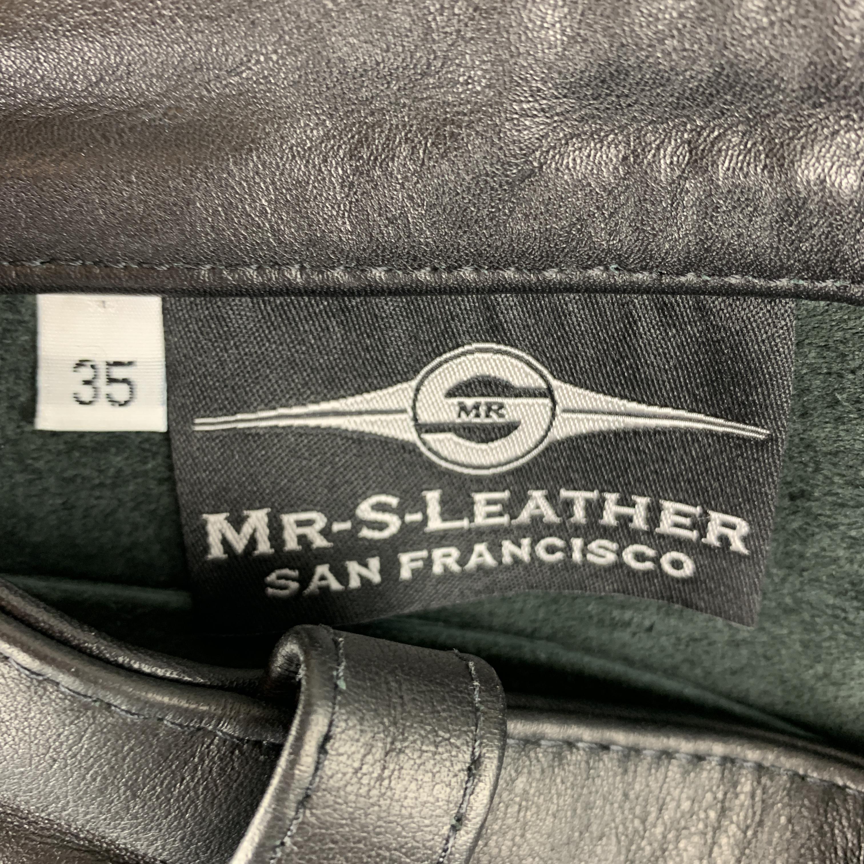 MR. S LEATHER Size 35 x 36 Black Leather Jean Cut Pants In Excellent Condition In San Francisco, CA