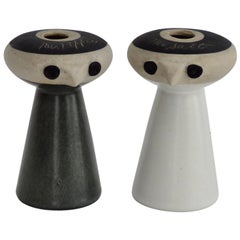 Mr Salt and Mrs Pepper Shakers by David Gil for Bennington Pottery Vermont