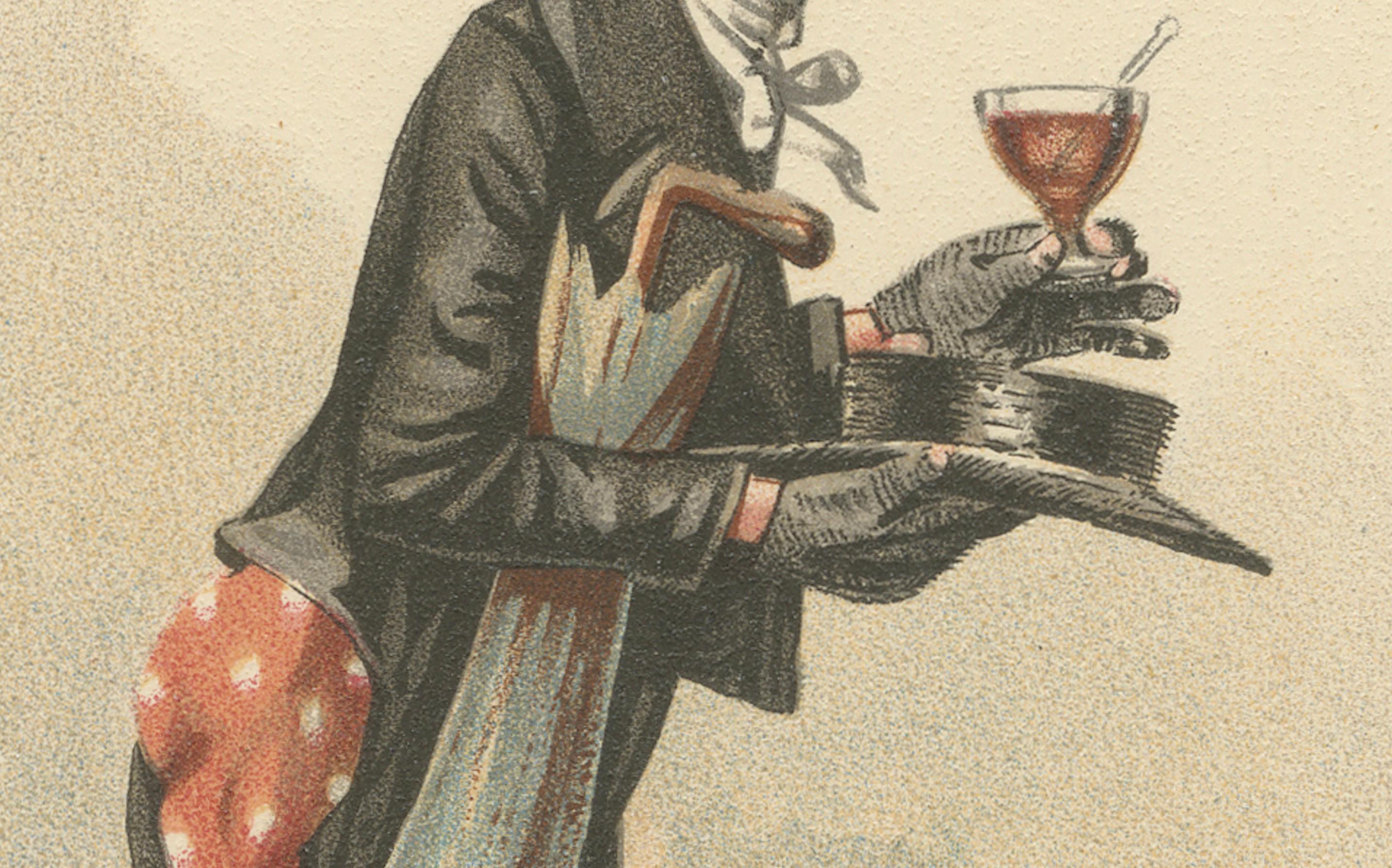 Mr. Stiggins aus den Pickwick Papers - Kyd-Figurendruck nach Dickens, ca. 1889 im Zustand „Gut“ im Angebot in Langweer, NL