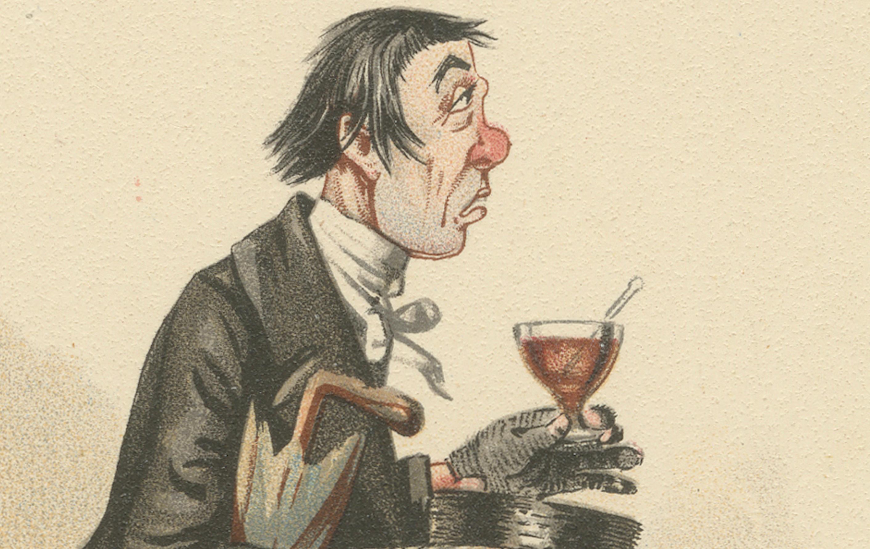 Mr. Stiggins aus den Pickwick Papers - Kyd-Figurendruck nach Dickens, ca. 1889 (19. Jahrhundert) im Angebot