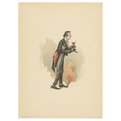 Mr Stiggins de Pickwick Papers - Grabado Kyd de personajes según Dickens, ca. 1889
