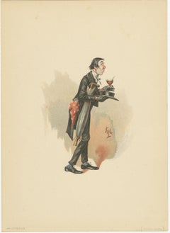 Mr. Stiggins aus den Pickwick Papers - Kyd-Figurendruck nach Dickens, ca. 1889