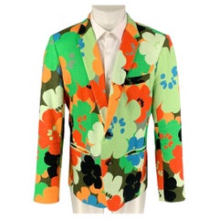 MR TURK Size 42 Multi-Color Floral Cotton Notch Lapel Sport Coat
