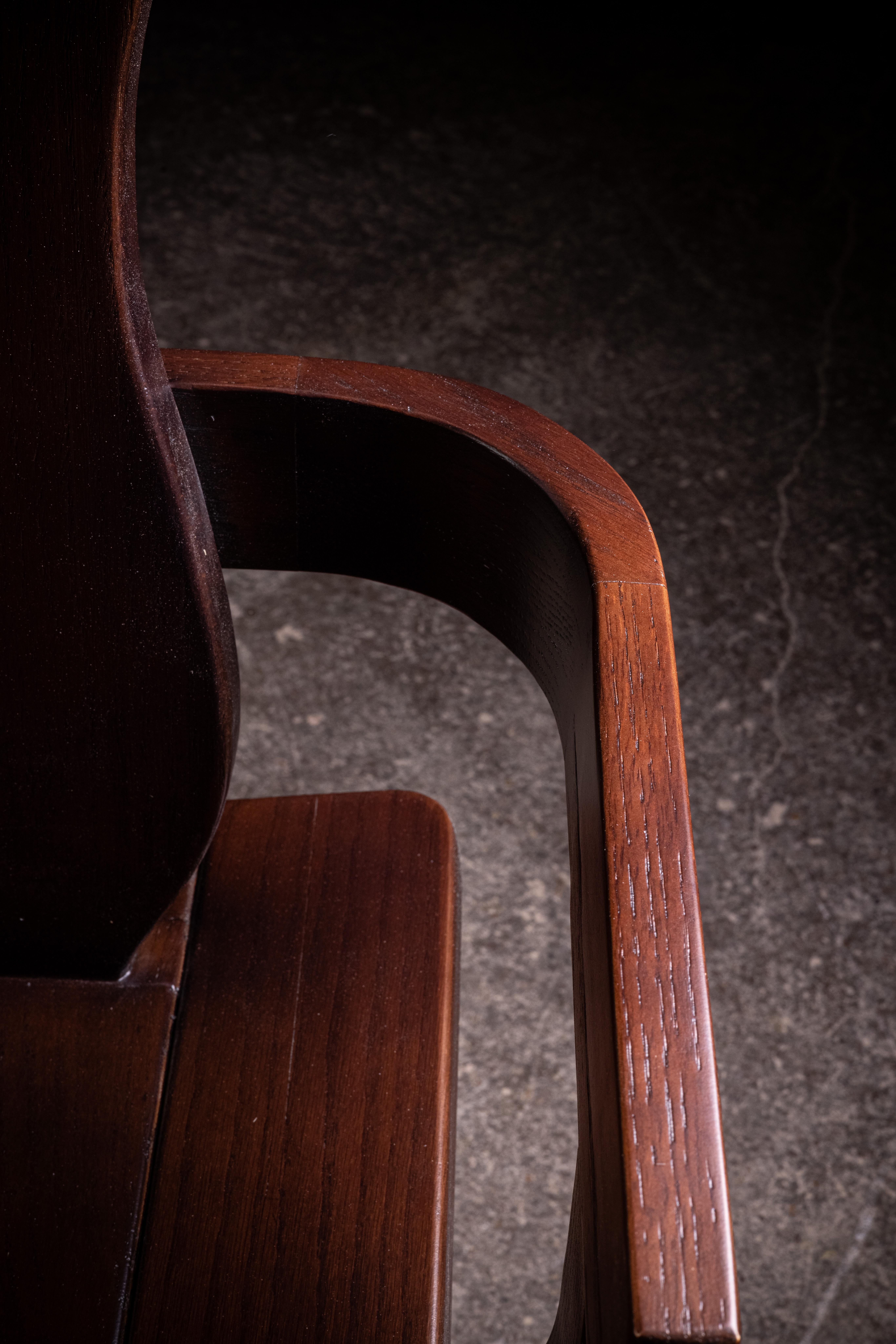 Hand-Crafted Mr. W Dining Oak Chairs For Sale