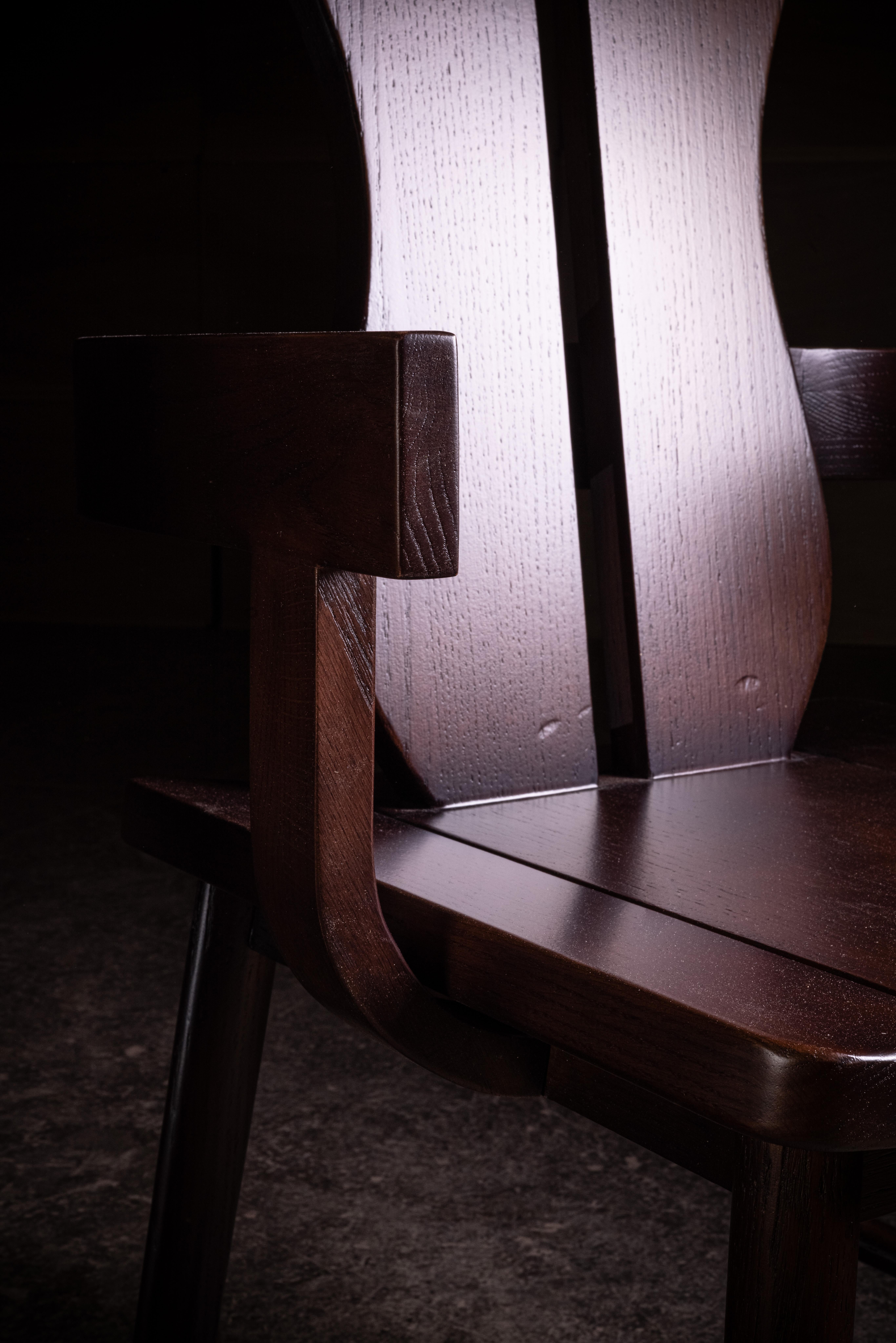 Mr. W Dining Oak Chairs In New Condition For Sale In Los Angeles, CA