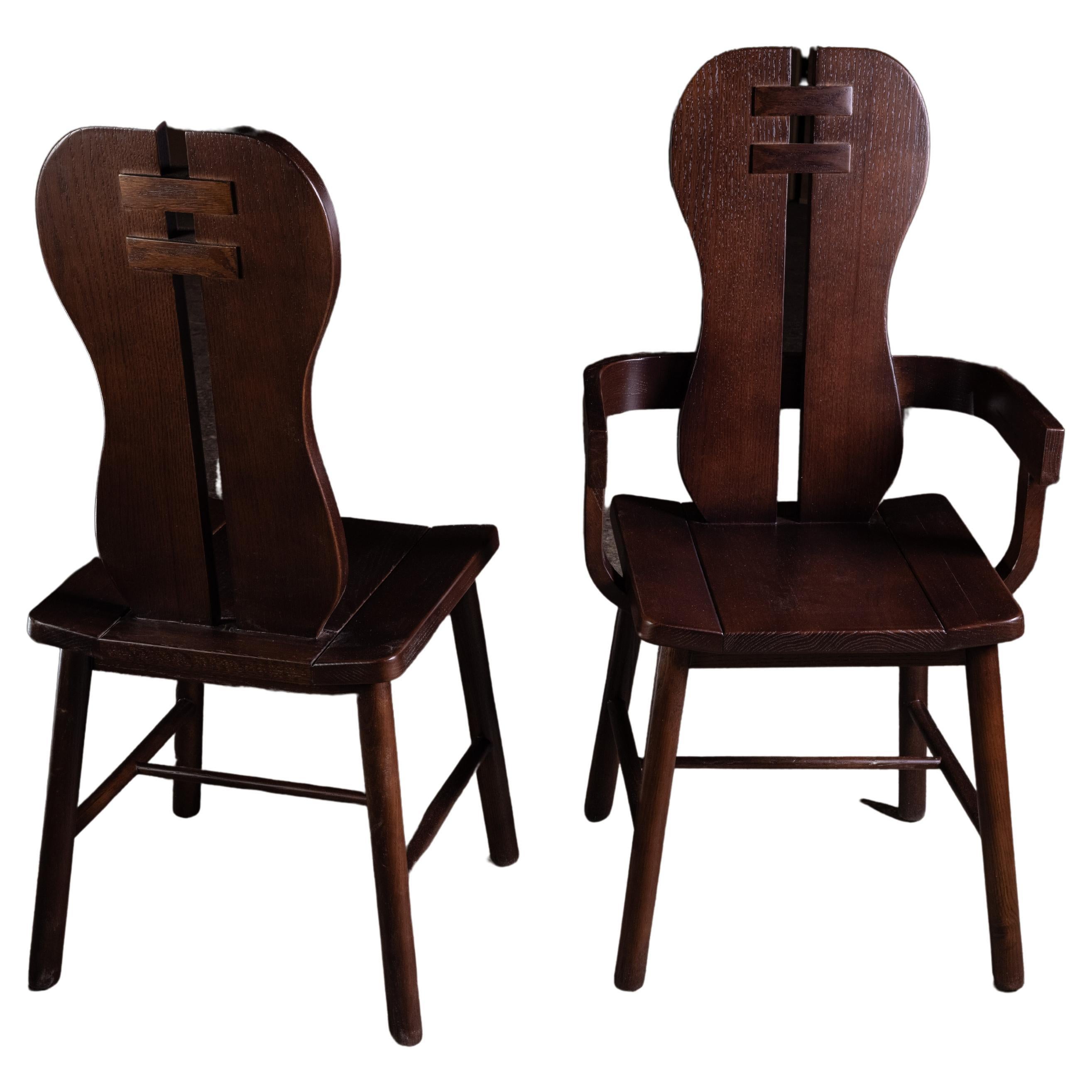 Mr. W Dining Oak Chairs For Sale