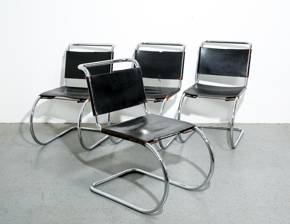 Bauhaus MR10 Dining Chairs by Mies van der Rohe For Sale