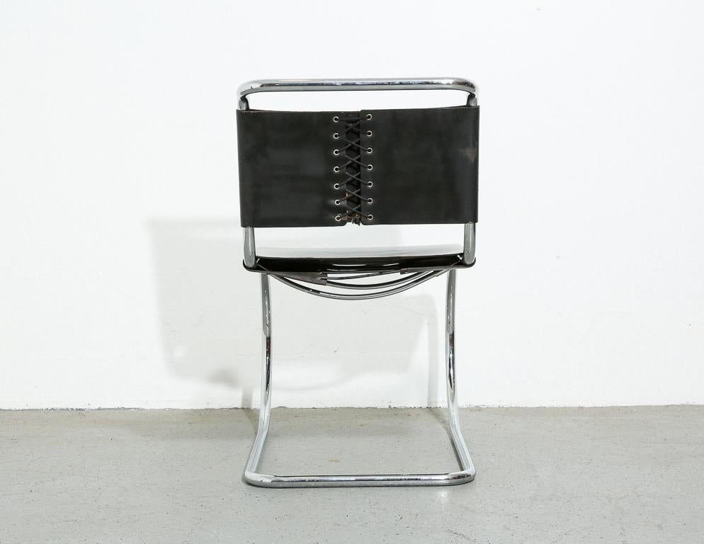 Chrome MR10 Side Chair by Mies Van Der Rohe