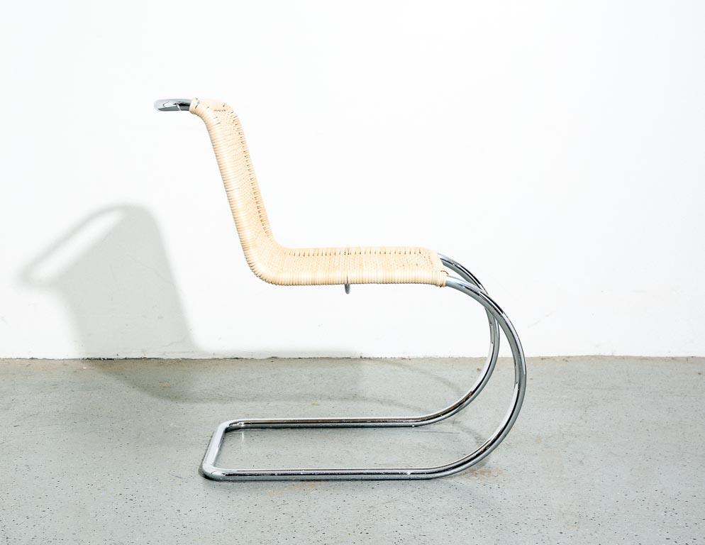Bauhaus MR10 Side Chair in Rattan For Sale