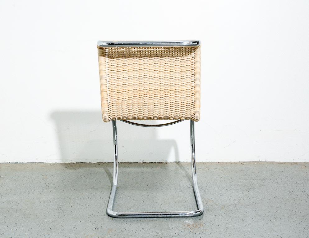 Late 20th Century MR10 Side Chair in Rattan For Sale