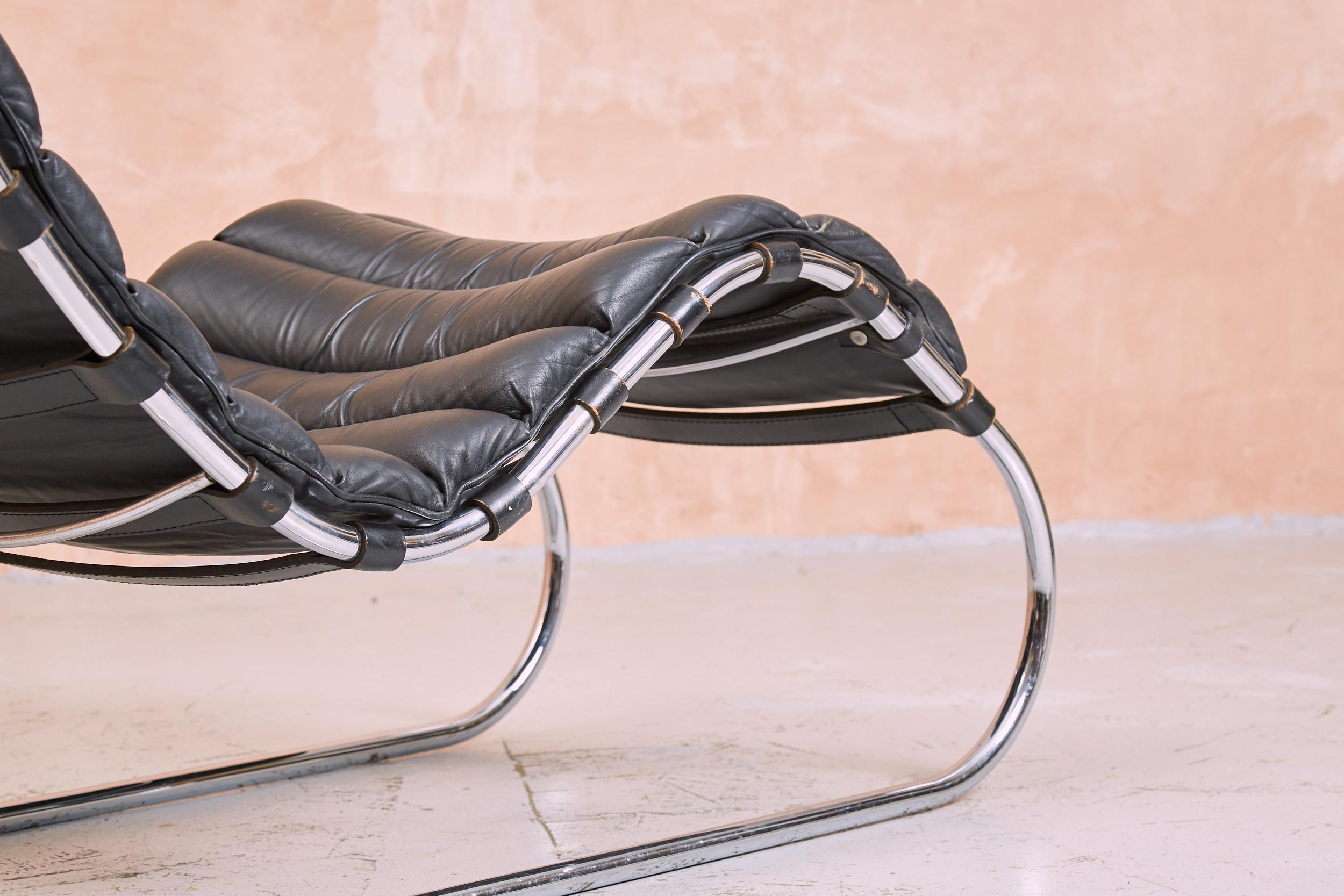 Mr100 Chaise Longue Bauhaus Chair by Mies Van Der Rohe, 1970s 6