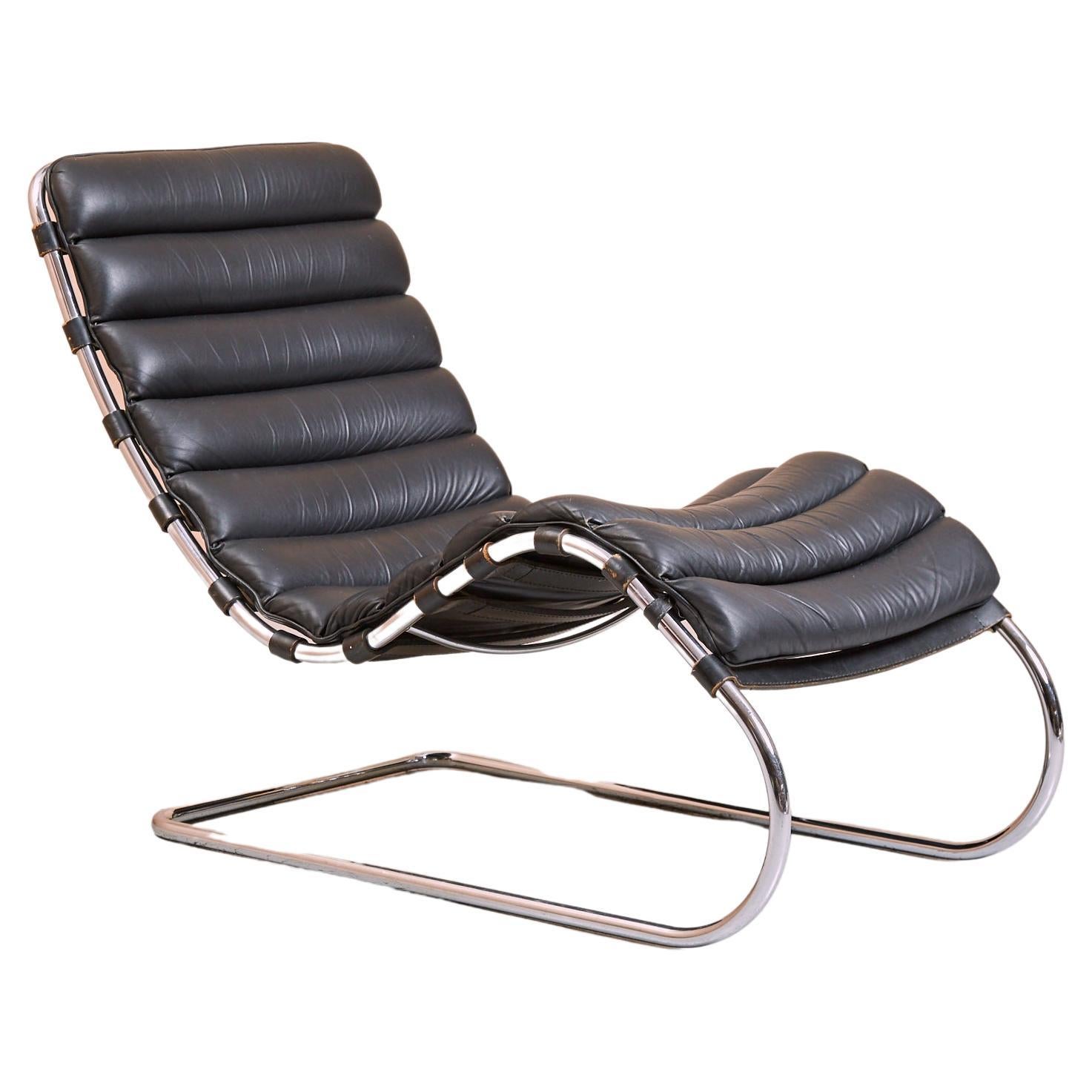 Mr100 Chaise Longue Bauhaus Chair by Mies Van Der Rohe, 1970s