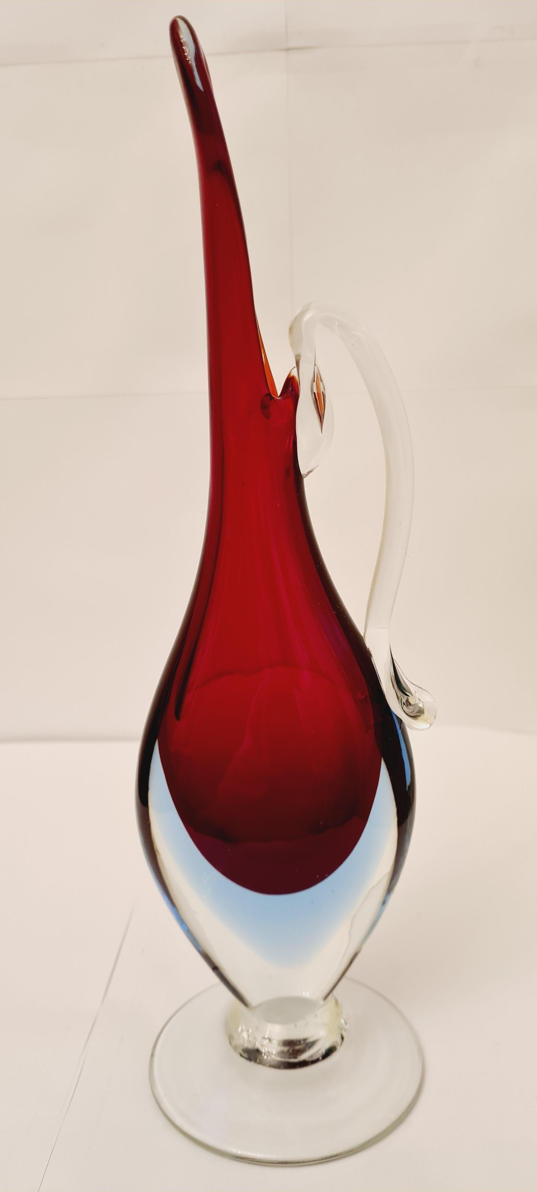 Sommerso-Vase und Karaffe aus Muranoglas von Flavio Poli im Zustand „Hervorragend“ im Angebot in Grantham, GB