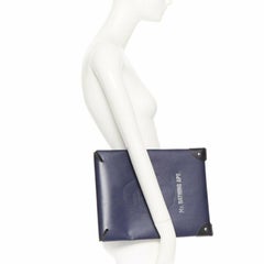 MR.BATHING APE GLOBE-TROTTER 2011 navy blue envelope document case valcan fiber