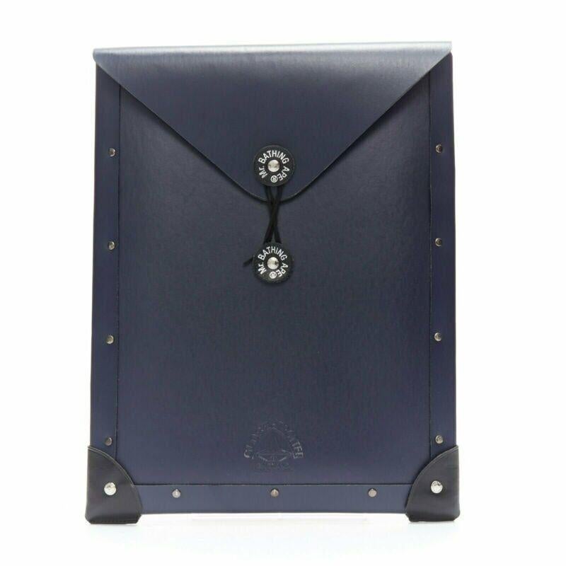 Noir MR.BATHING APE GLOBE-TROTTER 2011 enveloppe bleu marine en fibre de valcan en vente