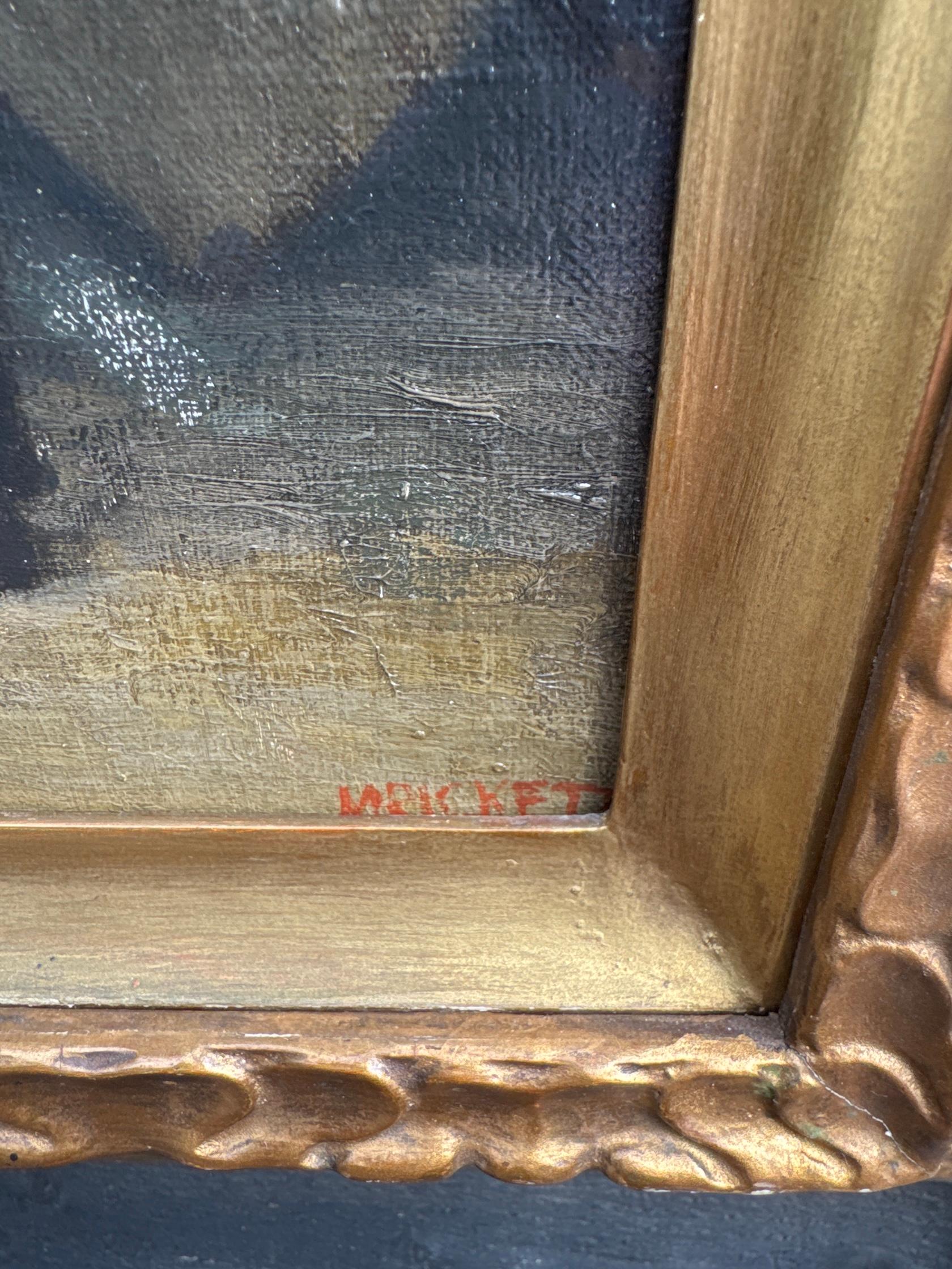 Englisches Öl aus der Mitte des Jahrhunderts mit dem Interieur eines Cafés oder Pubs,  sitzende und trinkende Menschen im Angebot 8