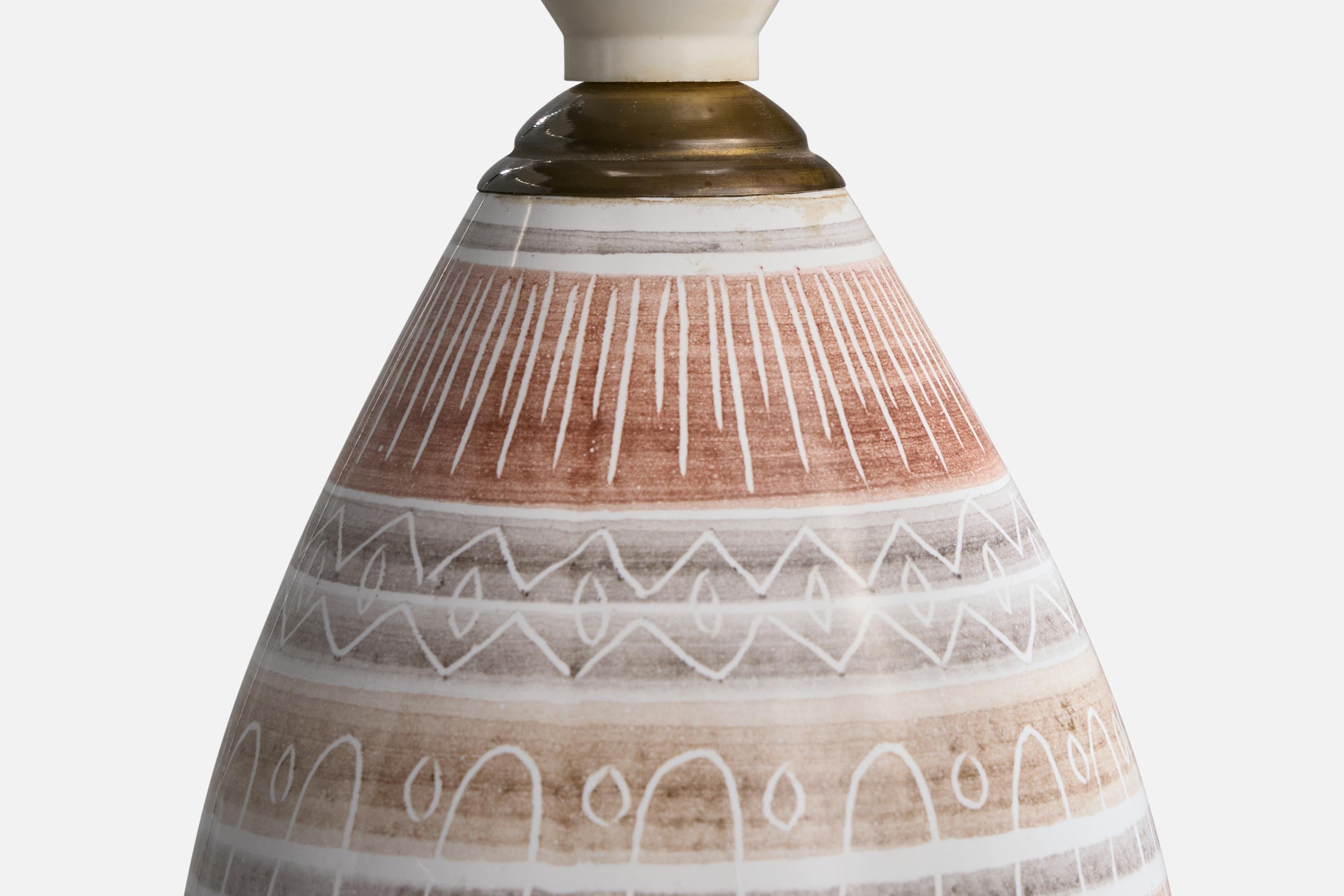 Mørkøv Keramikfabrik, Lampada da tavolo, Ceramica, Danimarca, 1960 ca. In condizioni buone in vendita a High Point, NC