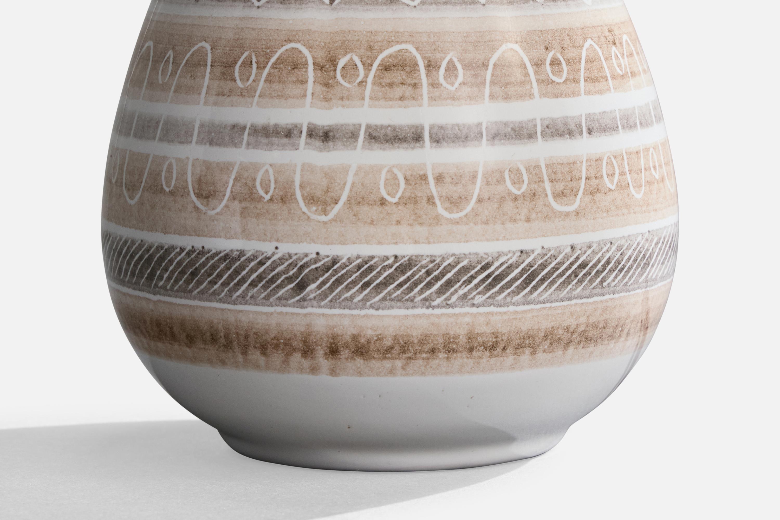 Metà XX secolo Mørkøv Keramikfabrik, Lampada da tavolo, Ceramica, Danimarca, 1960 ca. in vendita