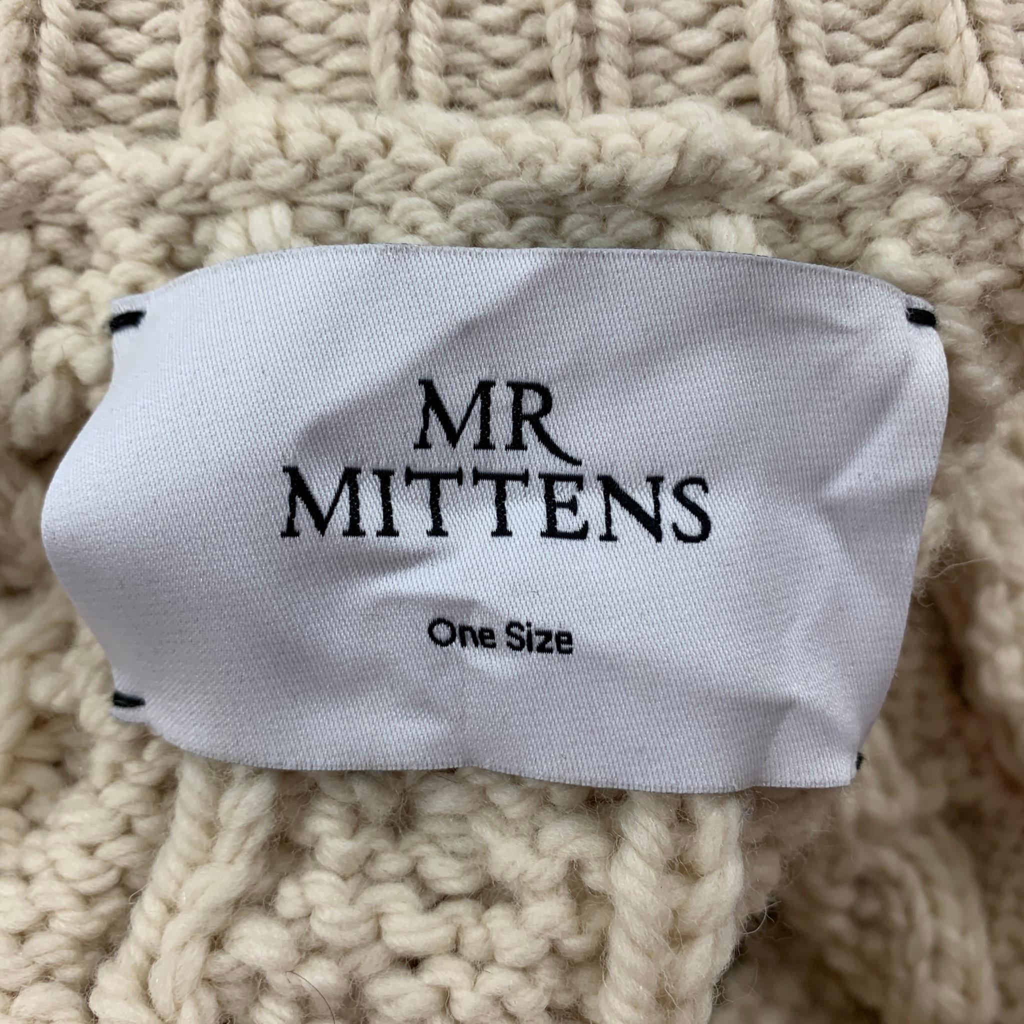 Women's MR.MITTENS Size One Size Beige Wool Oversized Cardigan