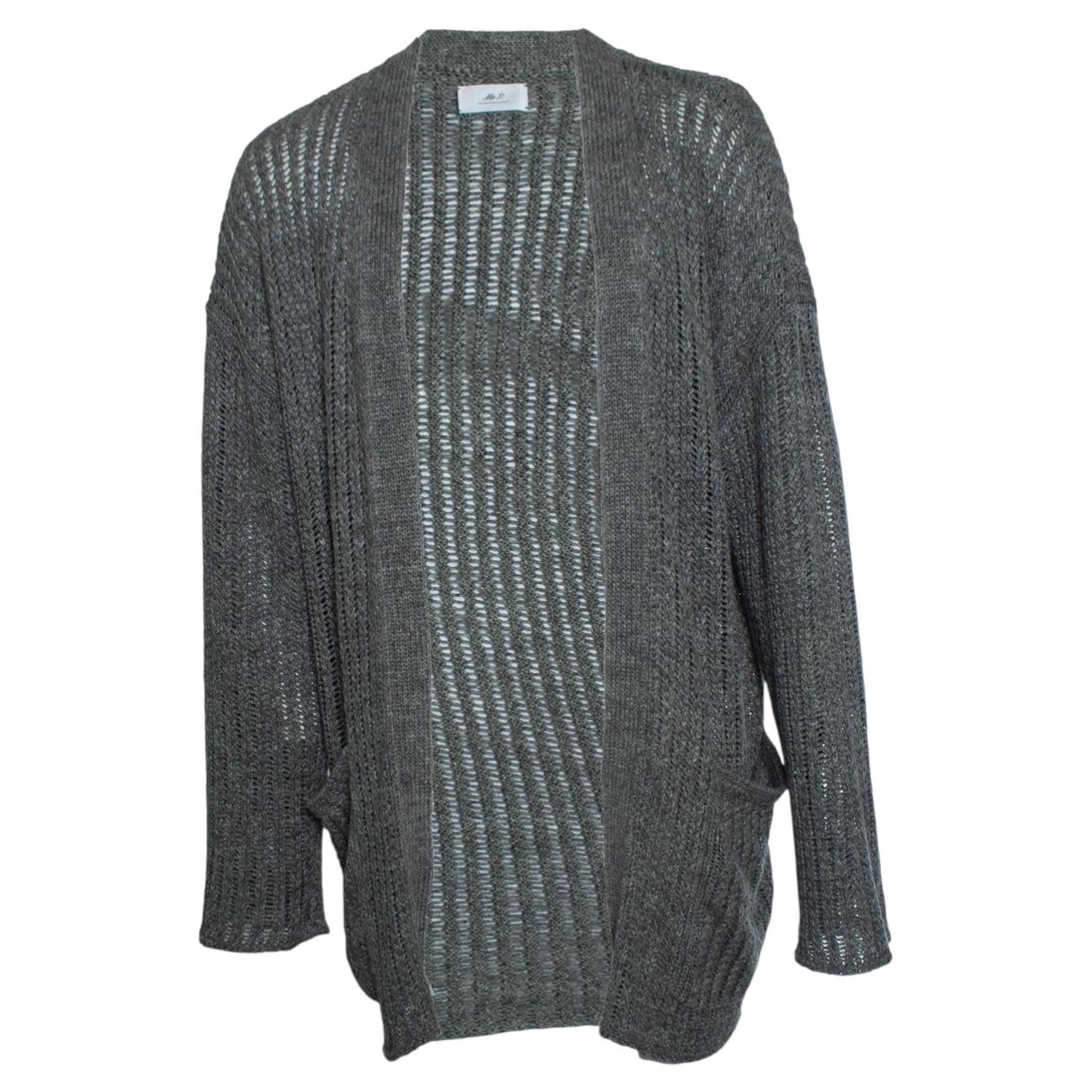 Mr.P., Knitted cardigan with pockets in grey