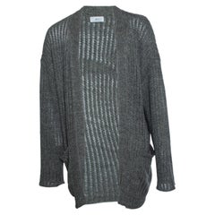 Mr.P., Gilet tricoté avec poches en gris