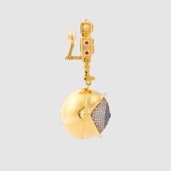 Naimah Robot Earrings Statement Clip on Earrings