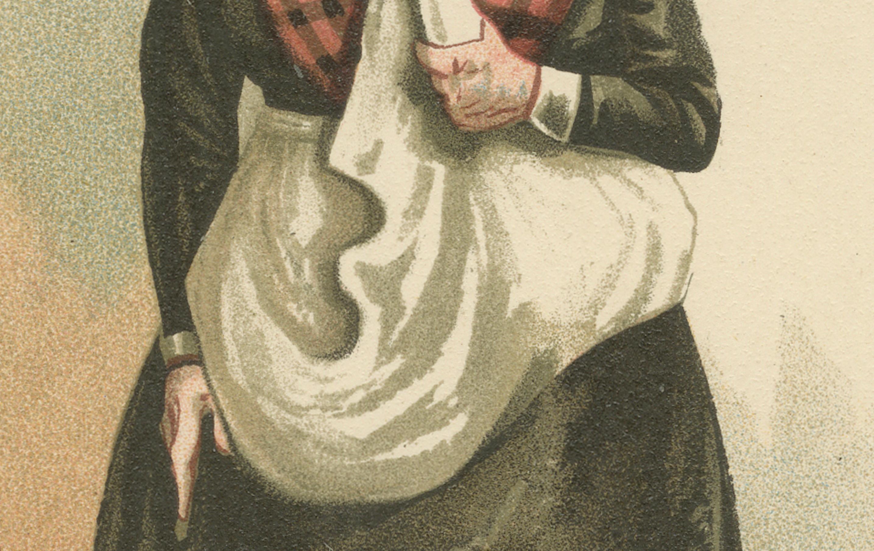 Mrs. Bardell aus den Pickwick Papers - Komischer Charakterdruck nach Dickens, ca. 1889 im Zustand „Gut“ im Angebot in Langweer, NL
