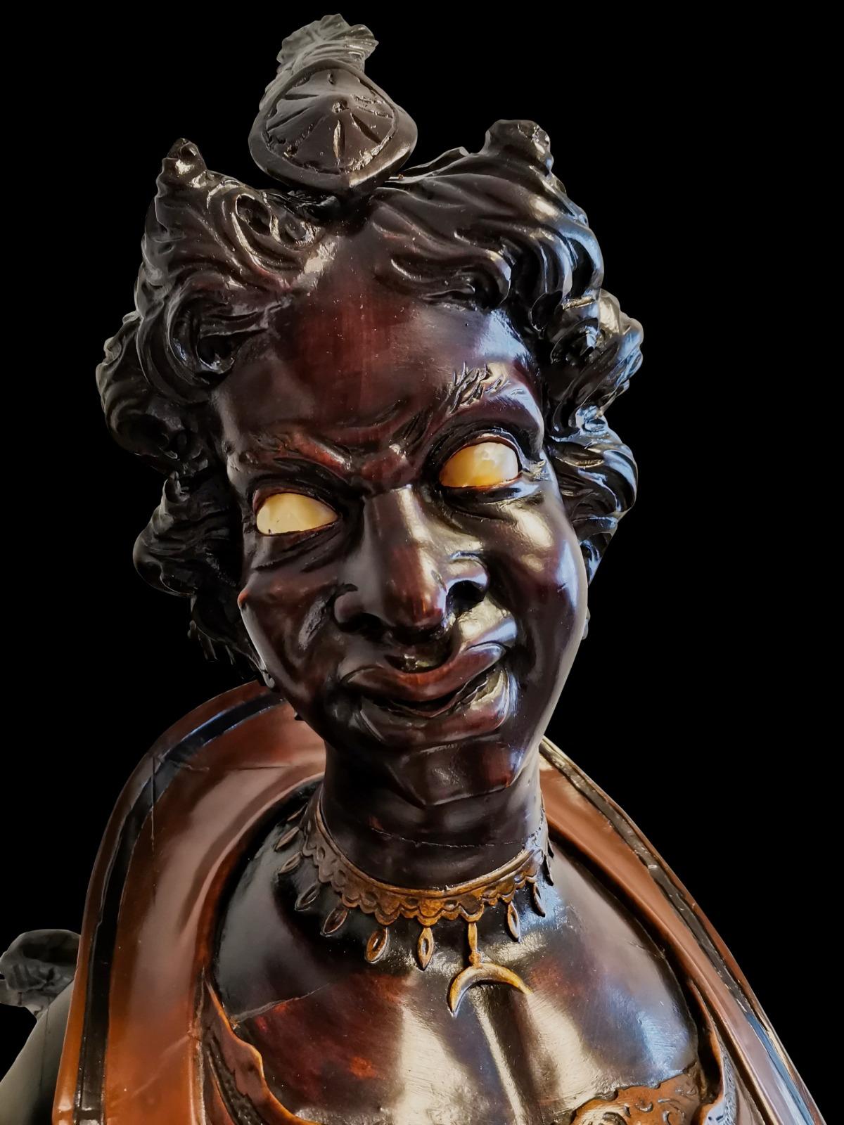 Wood Mrs Devil 'Hall Figurine Attributed to Francesco Toso, 1875-1890 For Sale