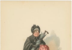 Mrs Gamp from Martin Chuzzlewit – Kyd Character Print after Dickens, ca. 1889