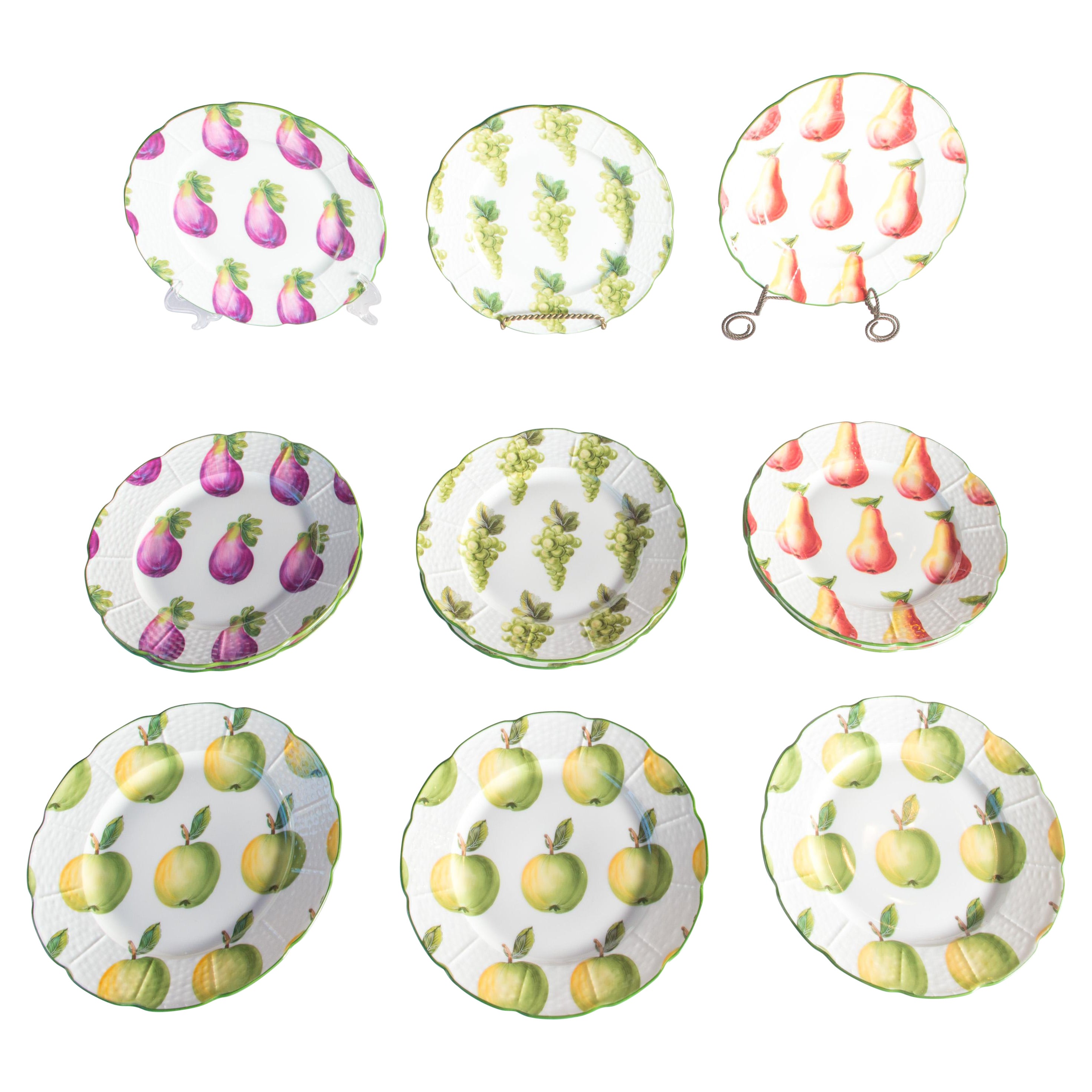Mrs. Henry Ford II Estate Set of 12 French "Jardins De Villandry" Limoges Plates