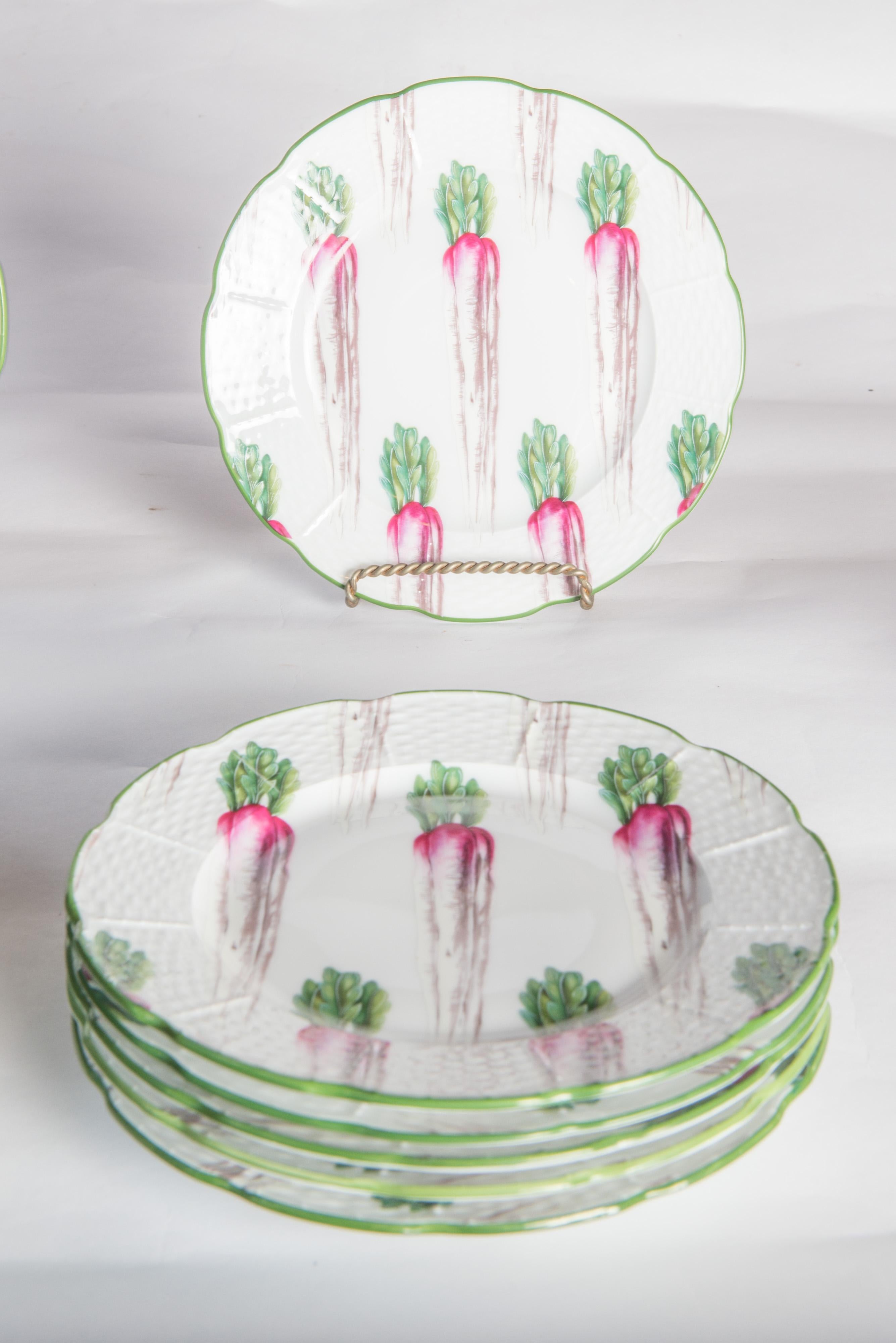 Late 20th Century Mrs Henry Ford II Set of 12 French Limoges Plates