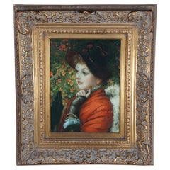 Mrs. Kathleen Newton Portrait Oil Painting After James-Jacques-Joseph Tissot 26"