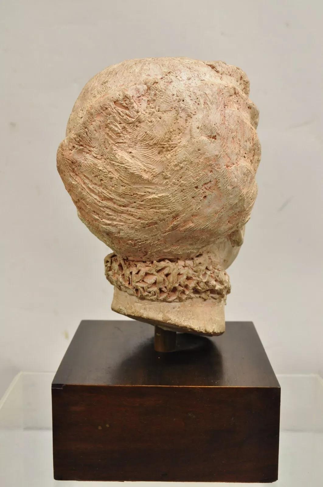Mrs. Somson Ceramic Pottery Bust Sculpture by Jacobsen (Peppi) of Cokeville WY For Sale 4