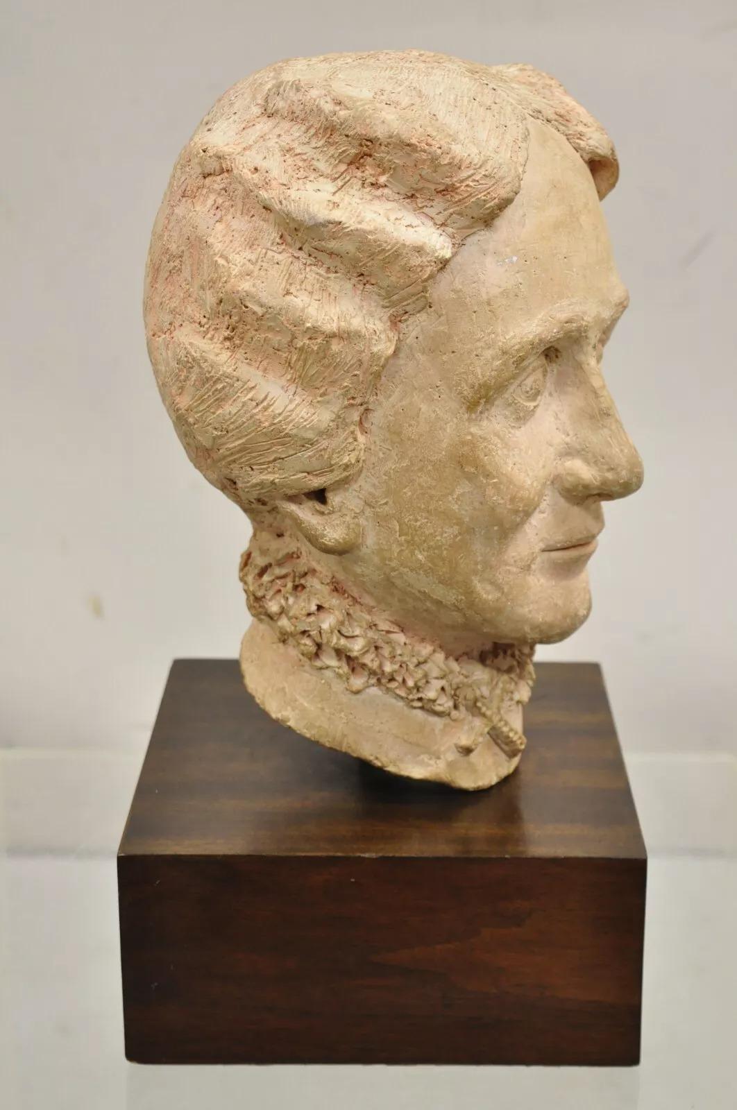 Mrs. Somson Ceramic Pottery Bust Sculpture by Jacobsen (Peppi) of Cokeville WY For Sale 6