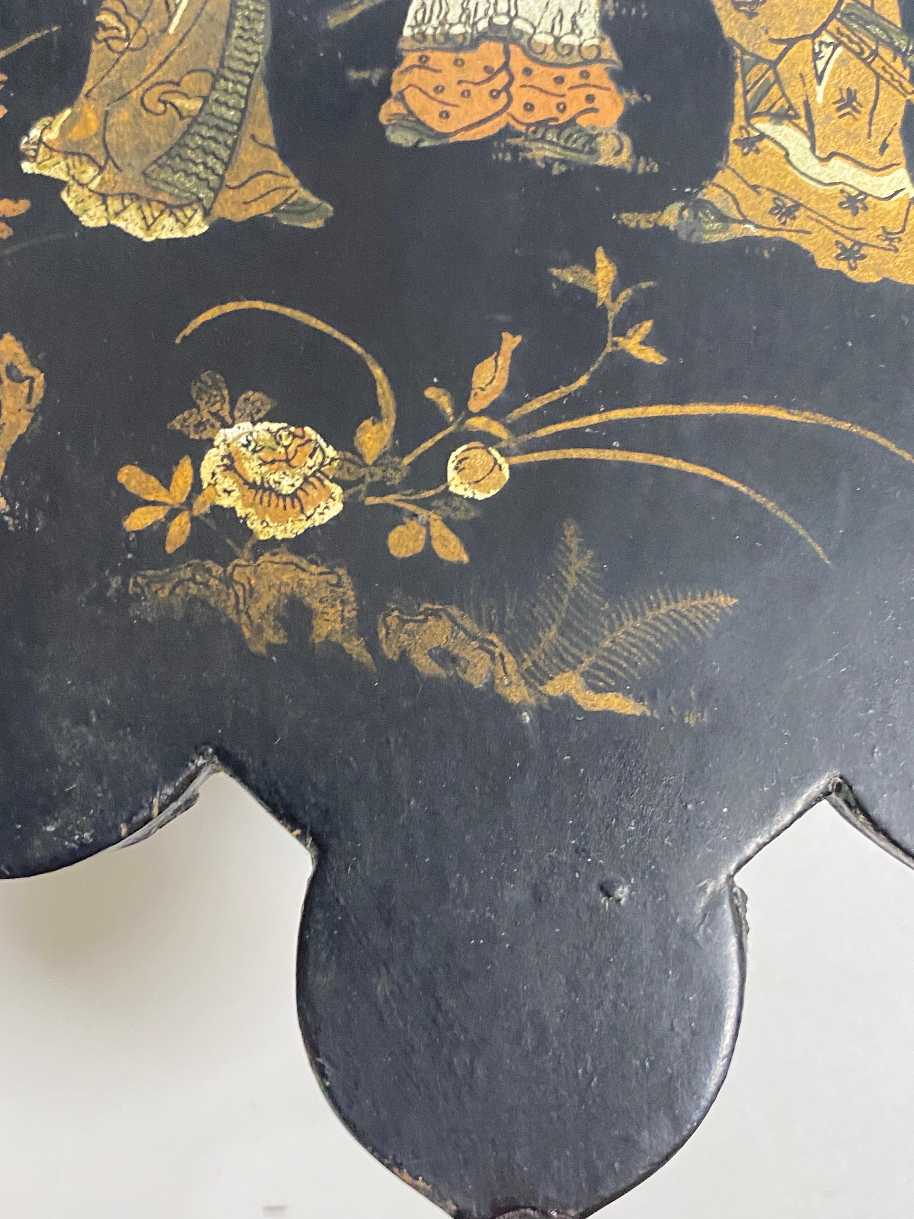 Wandschachtel oder Wandablageschale, aus Japan, 19. Jahrhundert, schwarz lackiert (Japanisch) im Angebot