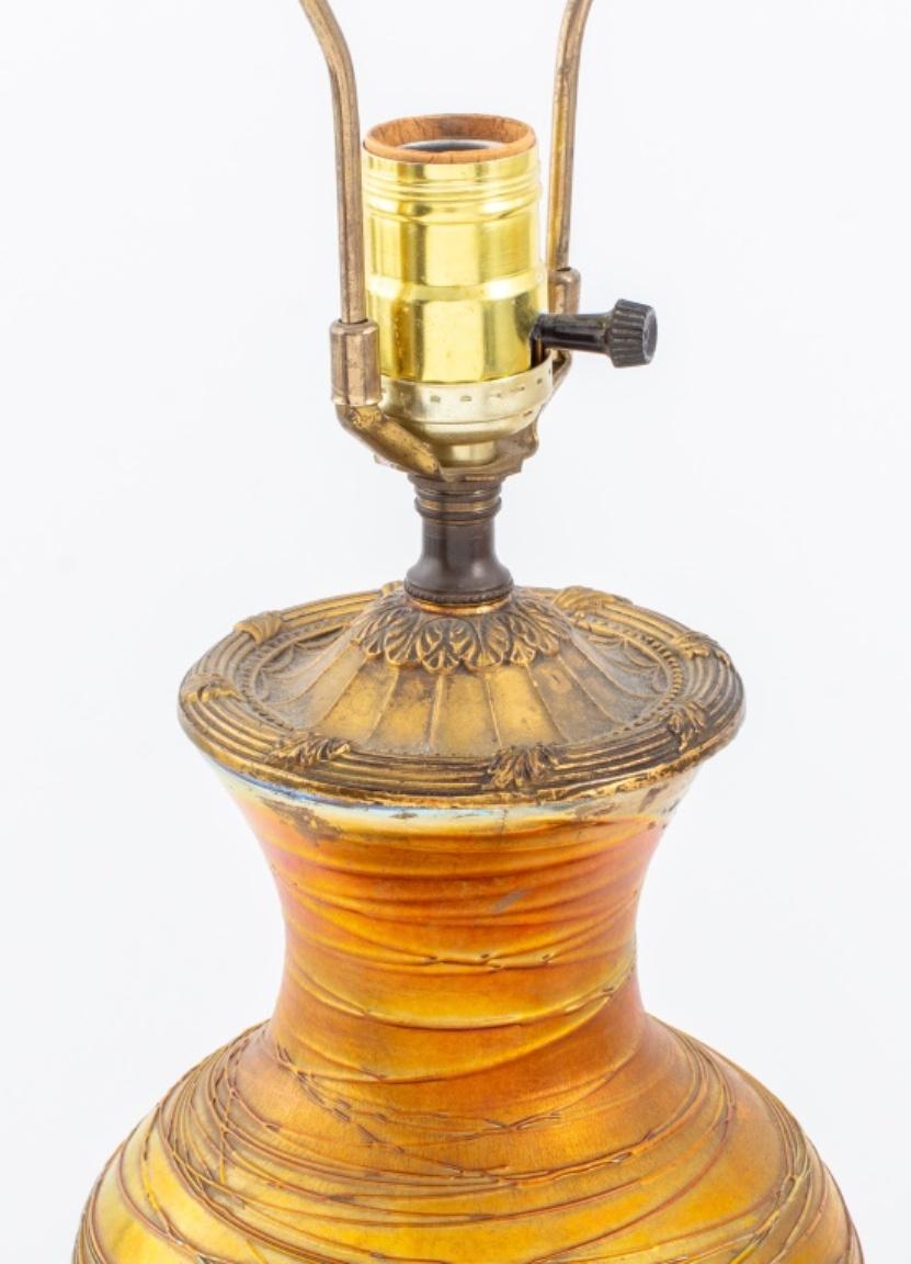 M.S. Co. Lamp with Durand Glass Vase Base For Sale 3