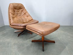 MS68 Lounge Chair and Ottoman by Madsen & Schubell, 1960s