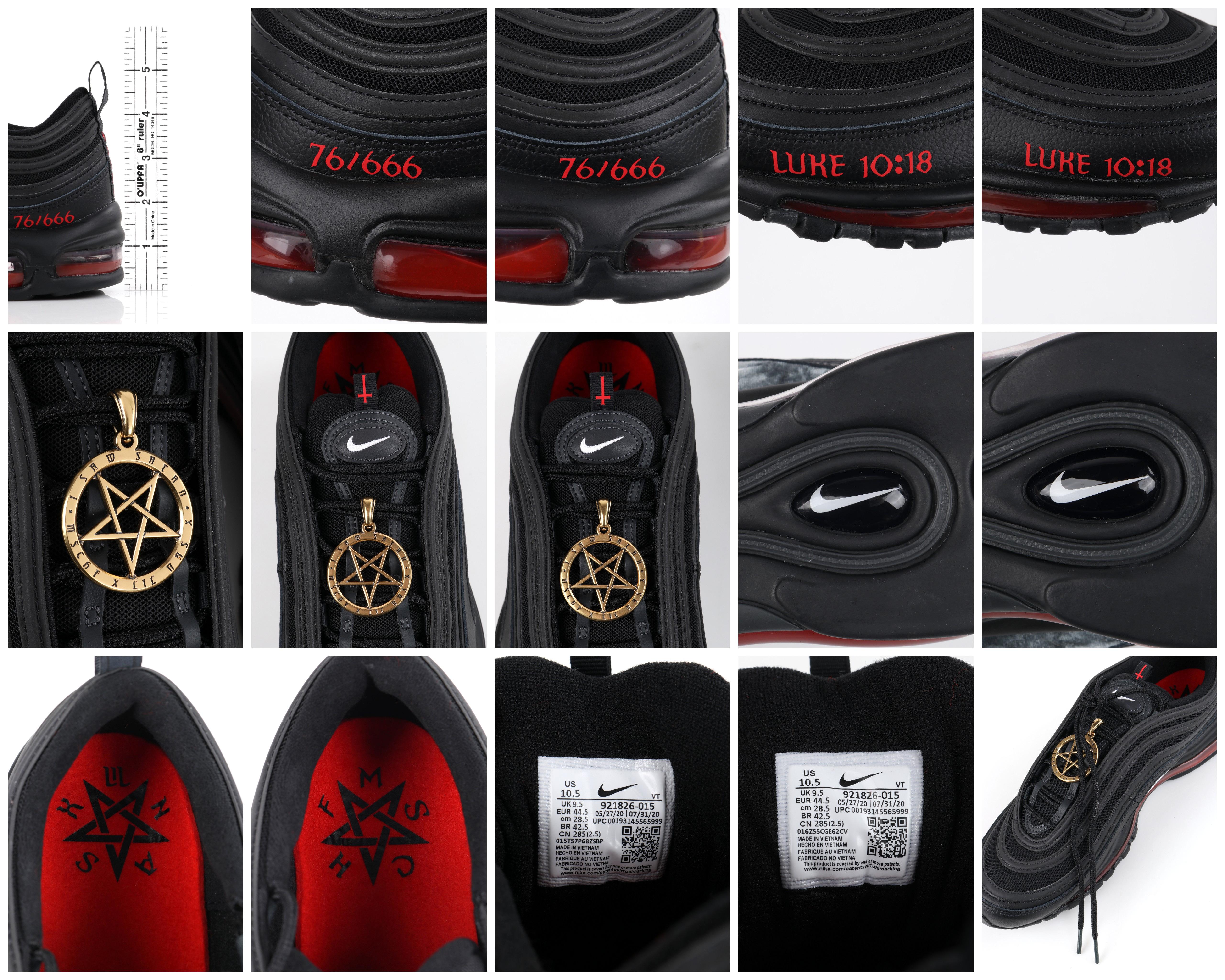 Baskets Nike Air Max noires en édition limitée 76/666 NIB MSCHF & Lil Nas X « Satan » en vente 3