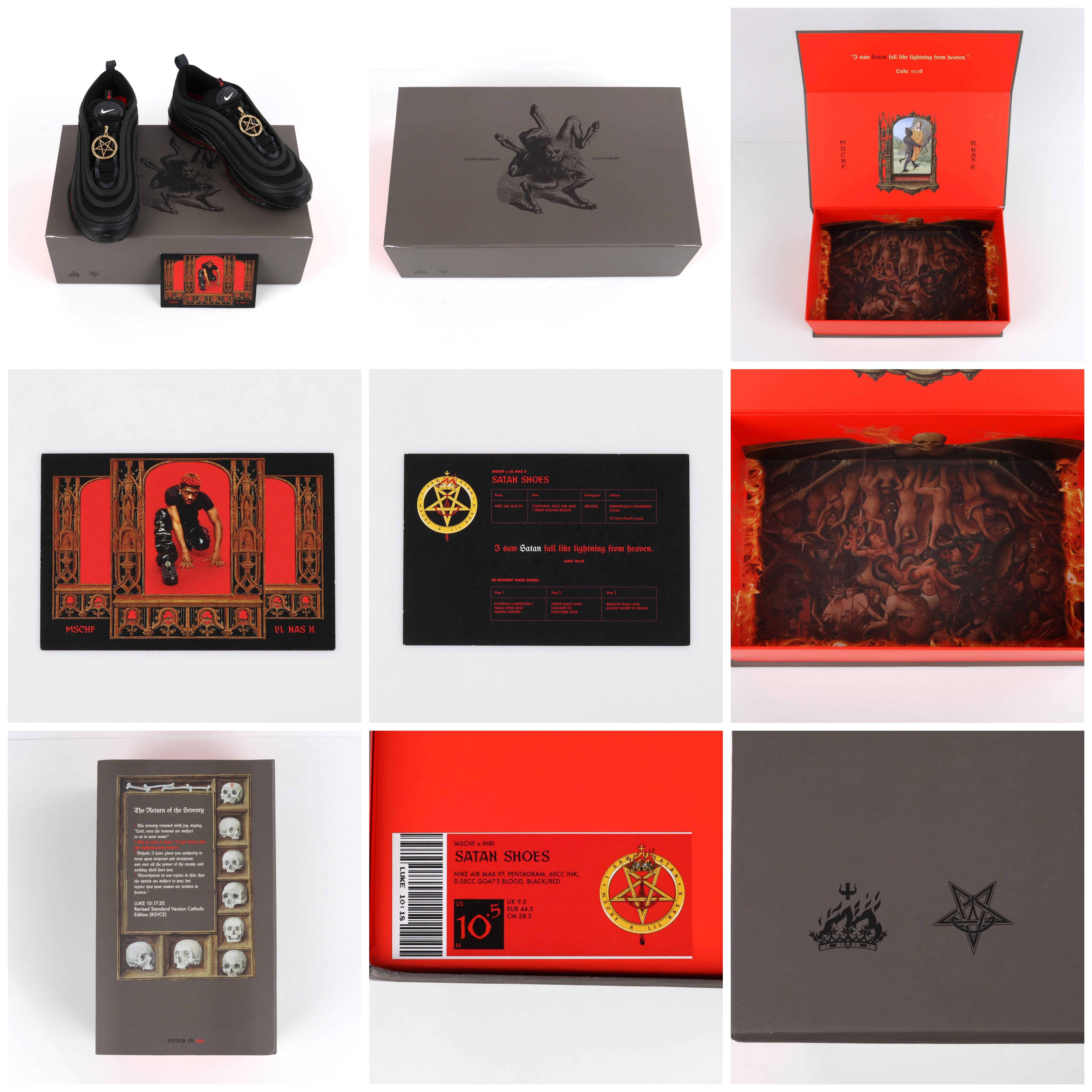 MSCHF & Lil Nas X “Satan” Limited Edition Black Nike Air Max Sneakers 76/666 NIB For Sale 5