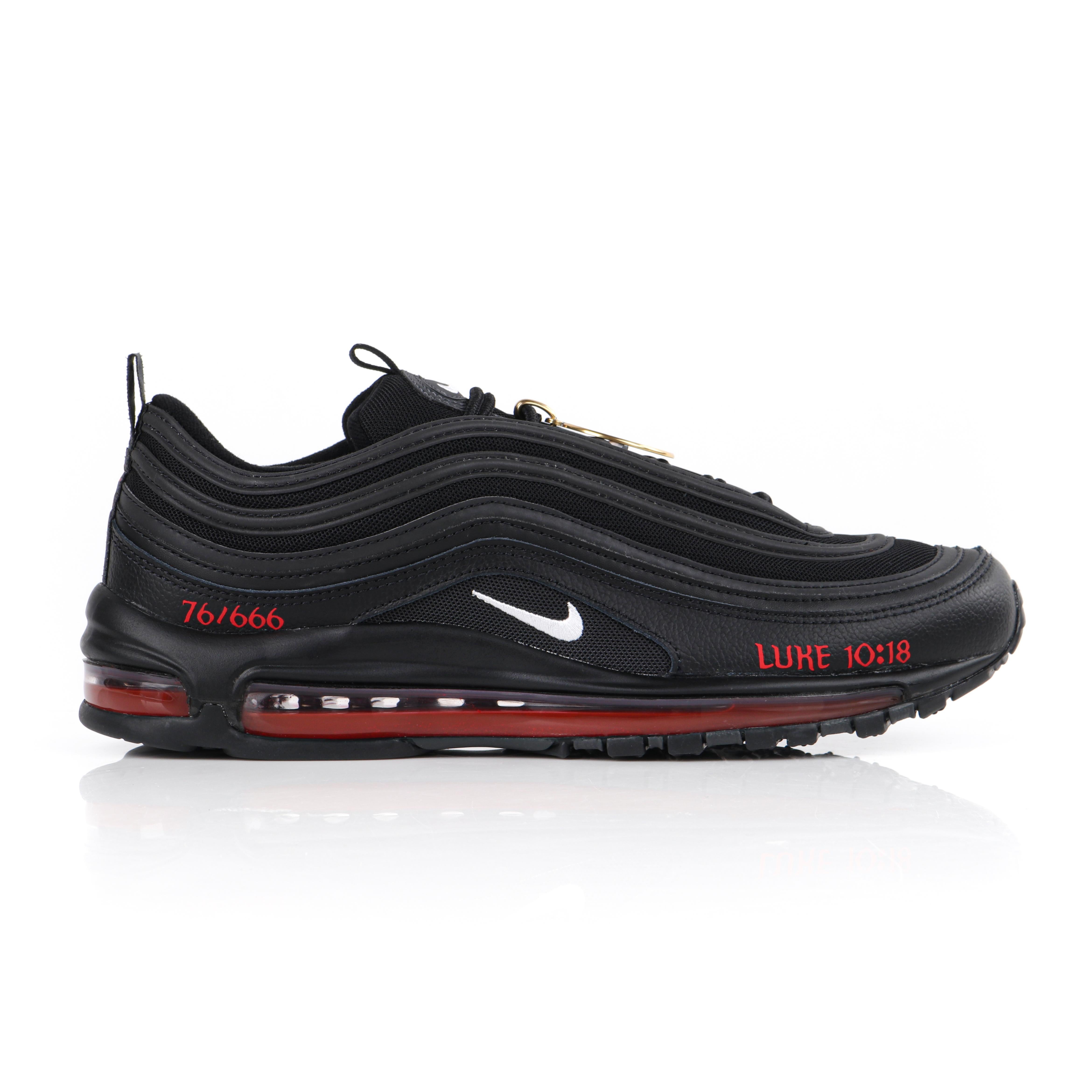 MSCHF and Lil Nas X “Satan” Limited Edition Black Nike Air Max Sneakers 76/ 666 NIB For Sale at 1stDibs | satan shoes nike, nike satan shoes, lil nas x  nike shoes